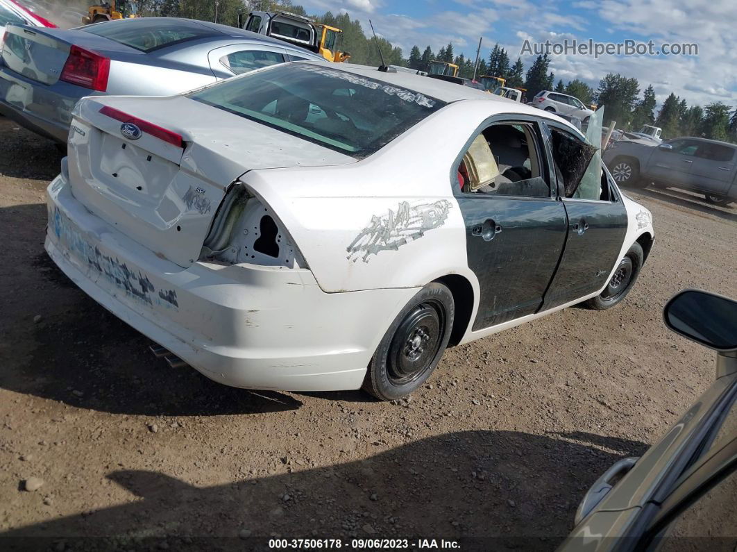 2012 Ford Fusion Se White vin: 3FAHP0HA0CR382794