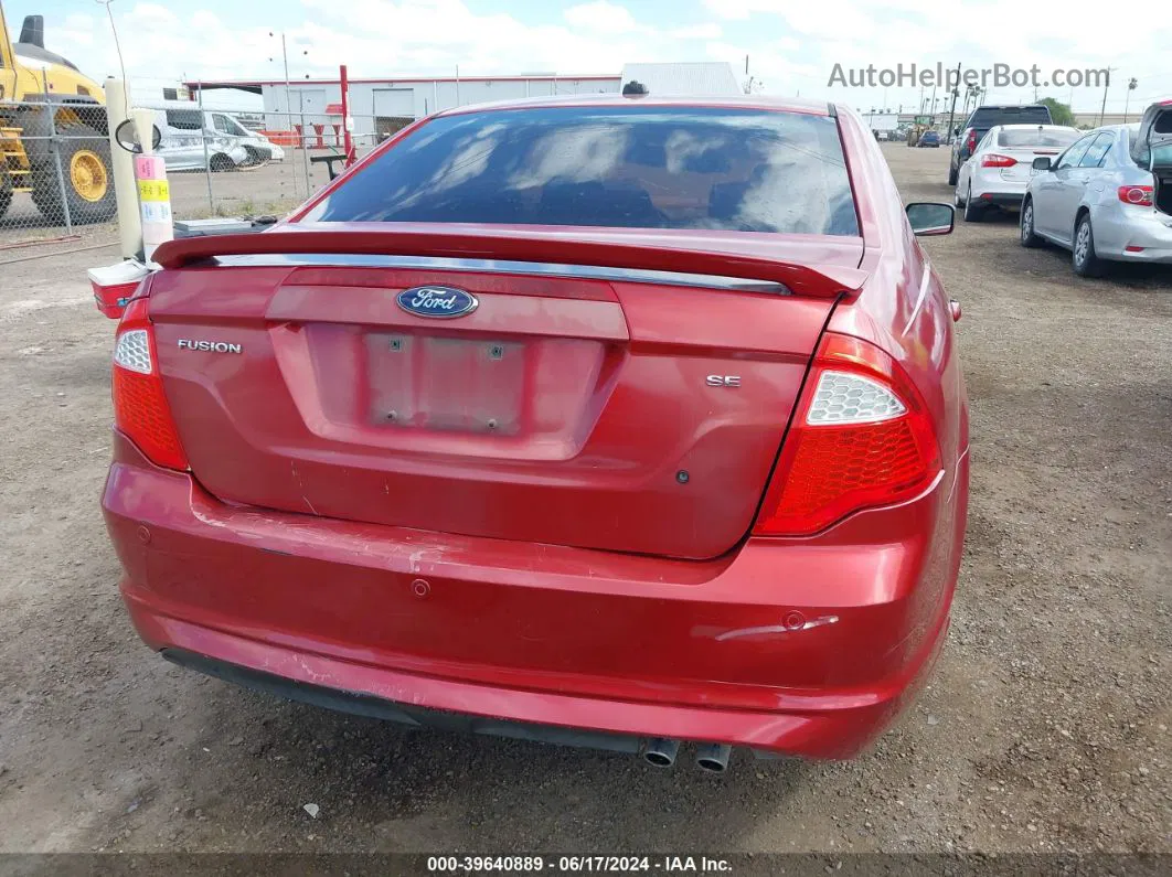 2010 Ford Fusion Se Red vin: 3FAHP0HA1AR305820