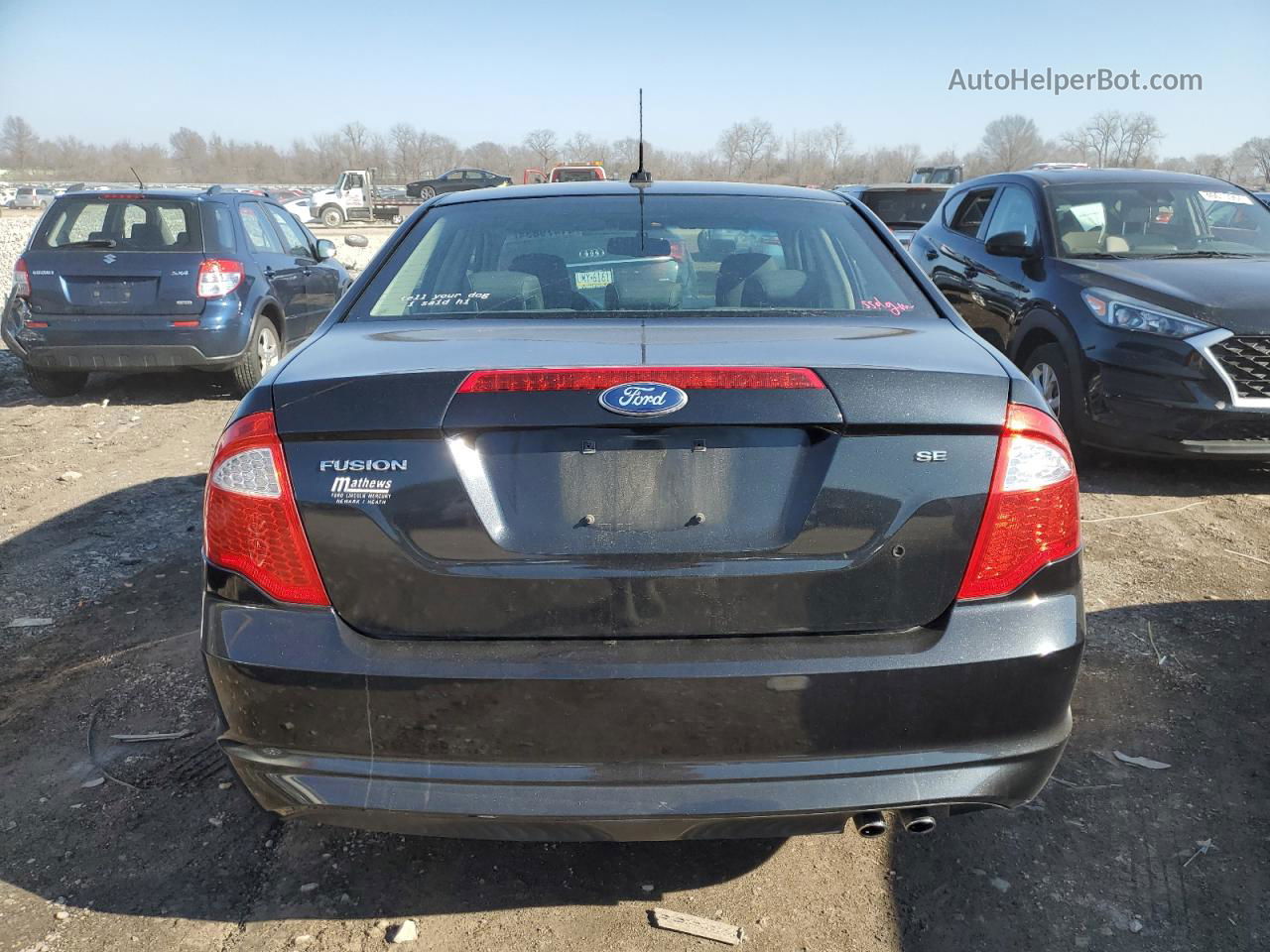 2010 Ford Fusion Se Black vin: 3FAHP0HA1AR342057