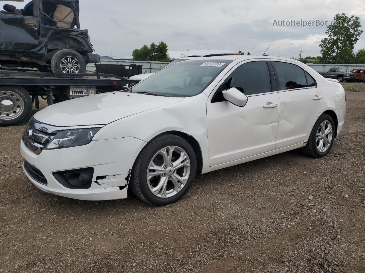 2012 Ford Fusion Se White vin: 3FAHP0HA1CR319624