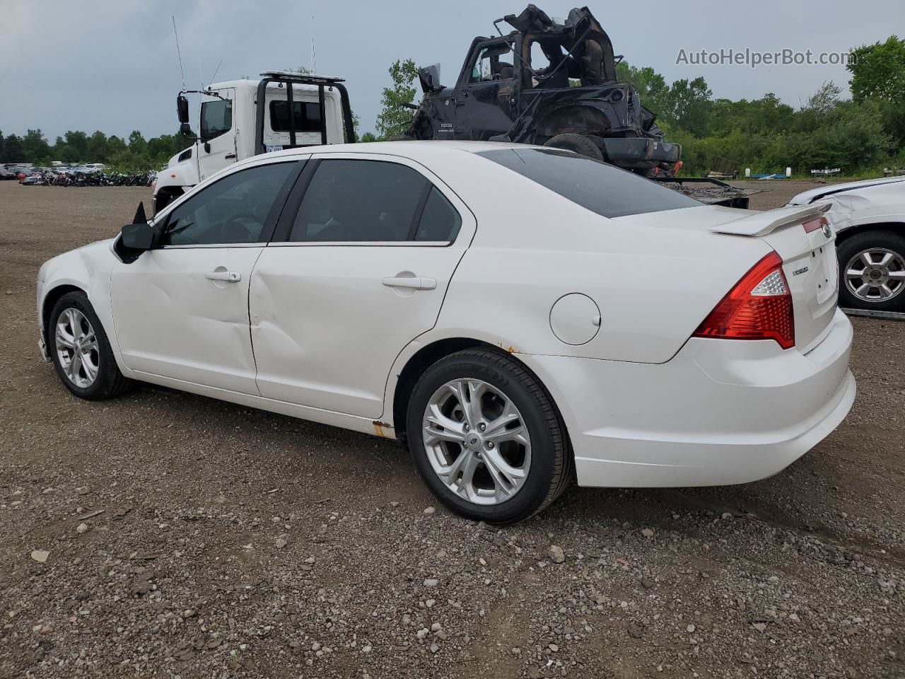 2012 Ford Fusion Se White vin: 3FAHP0HA1CR319624