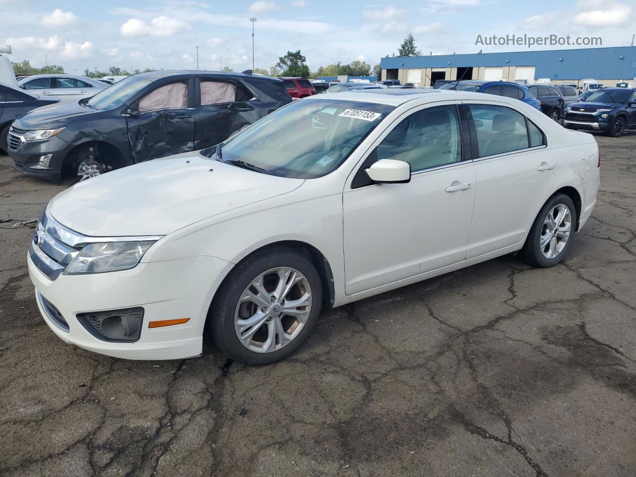 2012 Ford Fusion Se White vin: 3FAHP0HA1CR326637