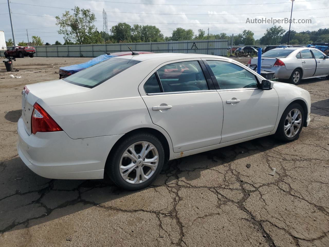 2012 Ford Fusion Se White vin: 3FAHP0HA1CR326637