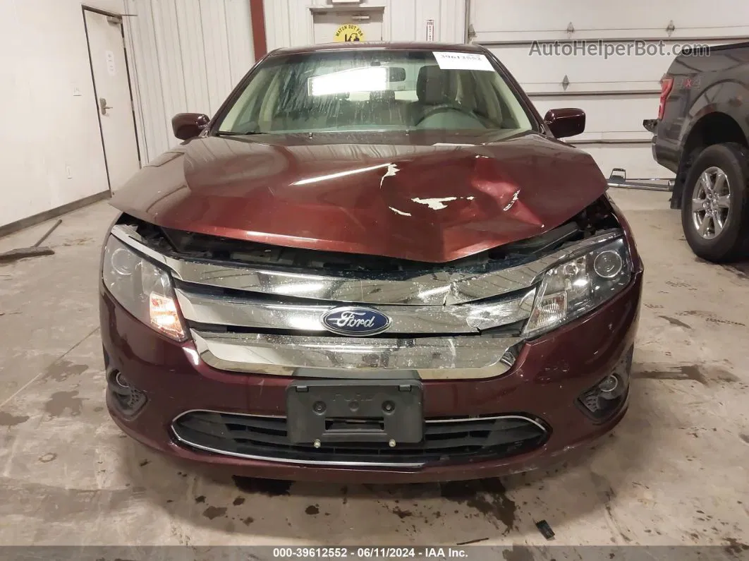 2012 Ford Fusion Se Maroon vin: 3FAHP0HA1CR339114