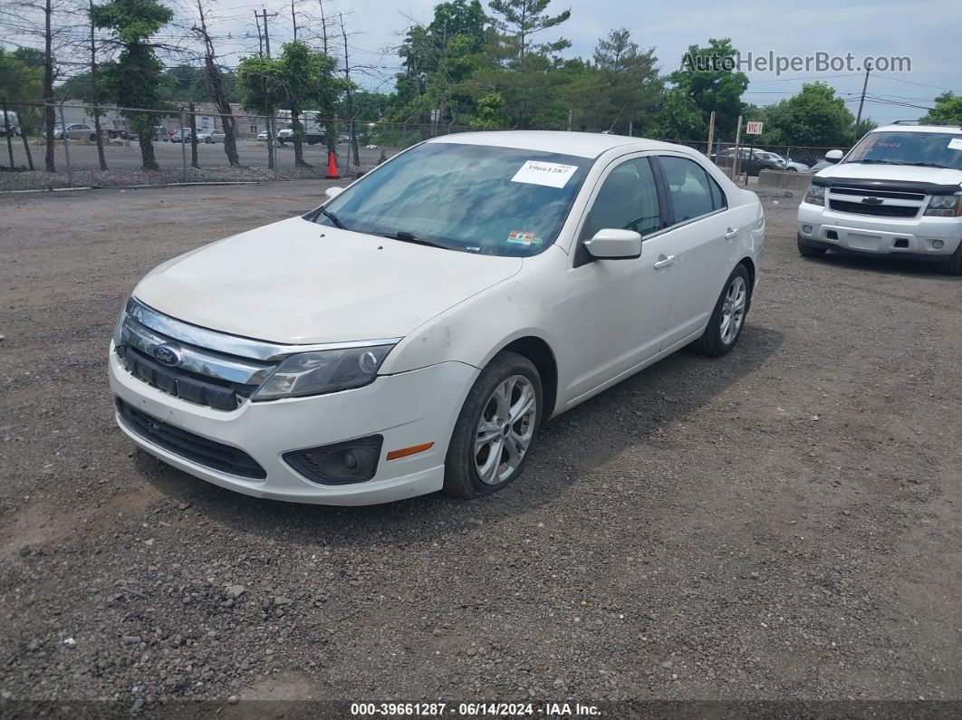 2012 Ford Fusion Se White vin: 3FAHP0HA1CR417701