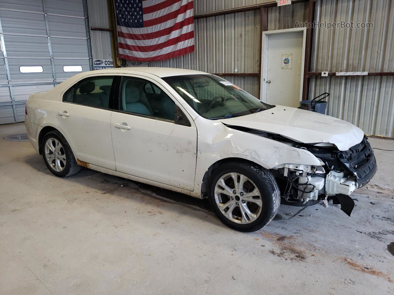 2012 Ford Fusion Se White vin: 3FAHP0HA2CR155431