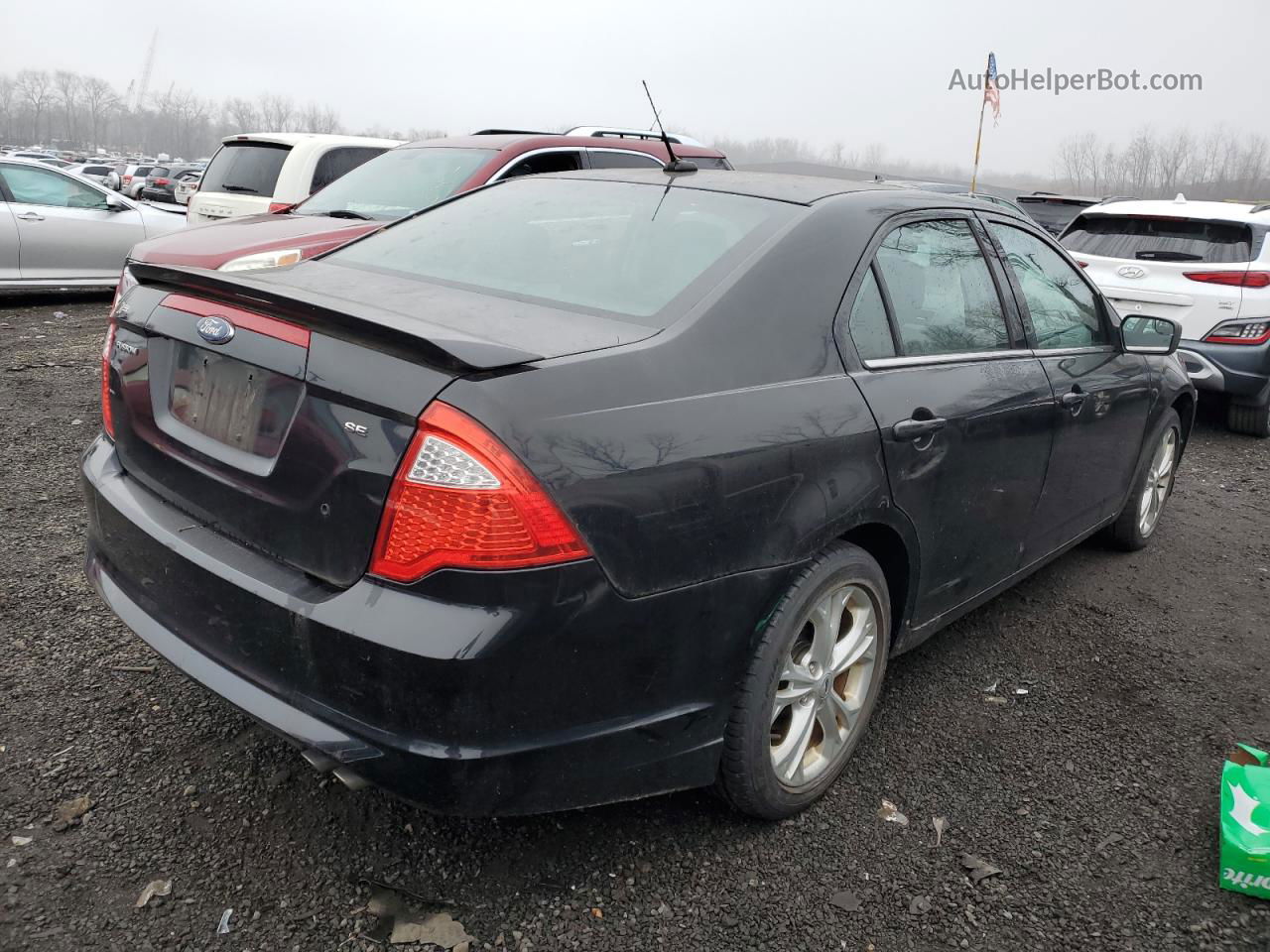 2012 Ford Fusion Se Black vin: 3FAHP0HA2CR183603