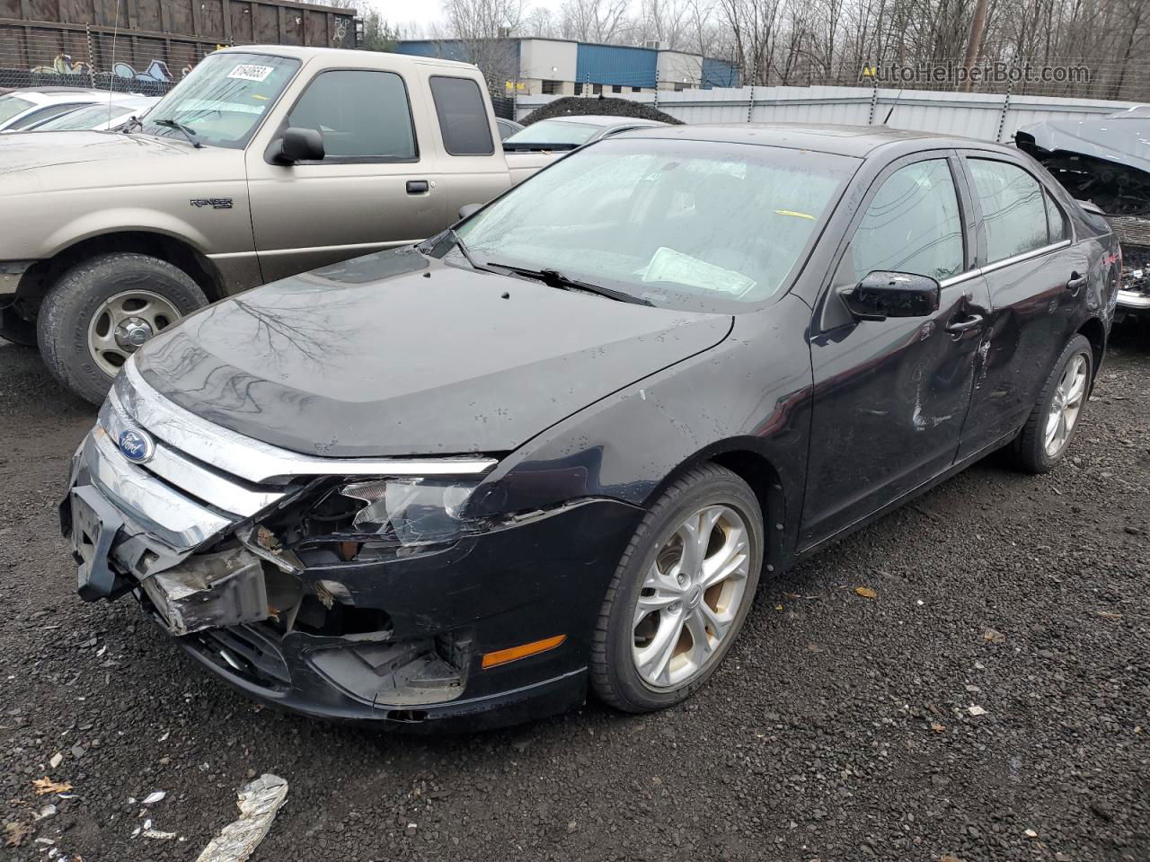 2012 Ford Fusion Se Black vin: 3FAHP0HA2CR183603