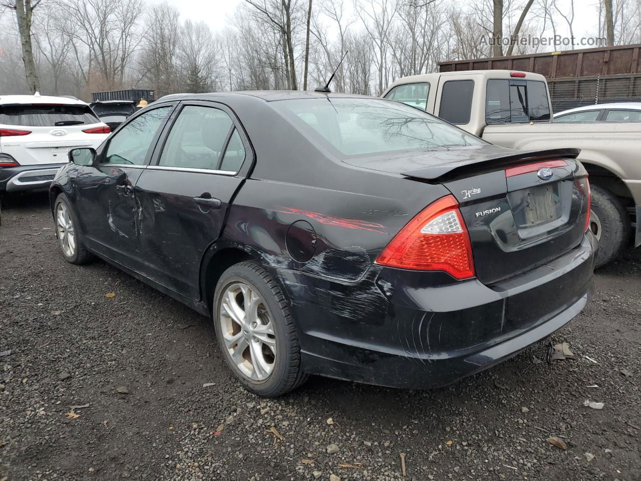 2012 Ford Fusion Se Black vin: 3FAHP0HA2CR183603