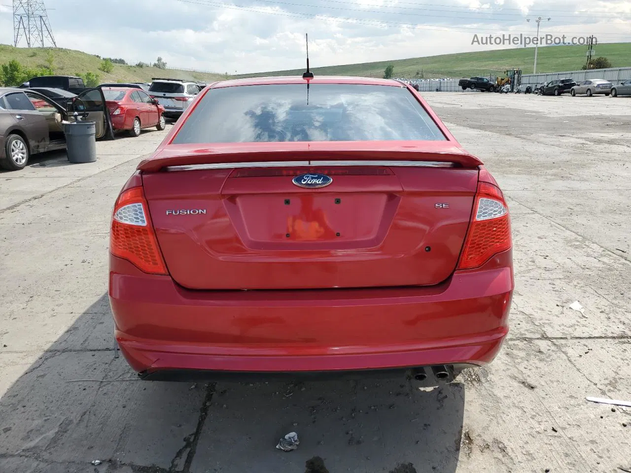 2012 Ford Fusion Se Red vin: 3FAHP0HA2CR186873