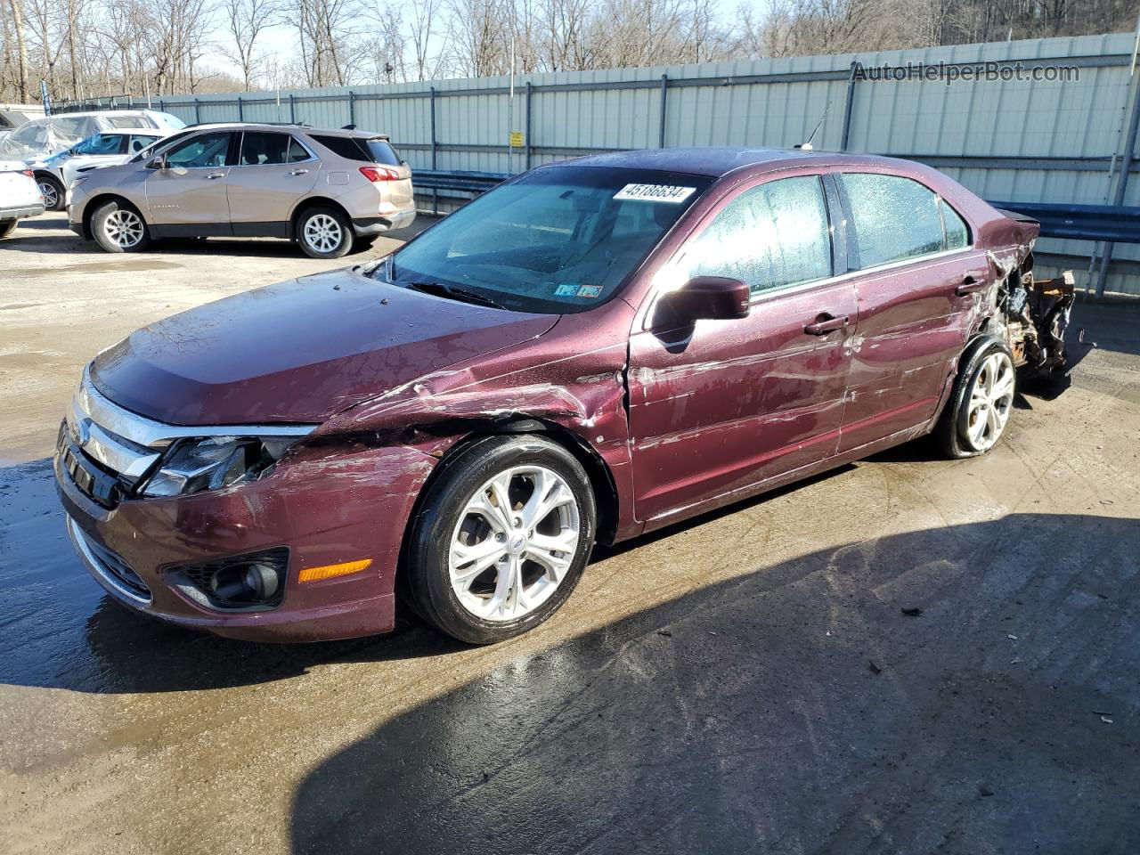 2012 Ford Fusion Se Maroon vin: 3FAHP0HA2CR379170