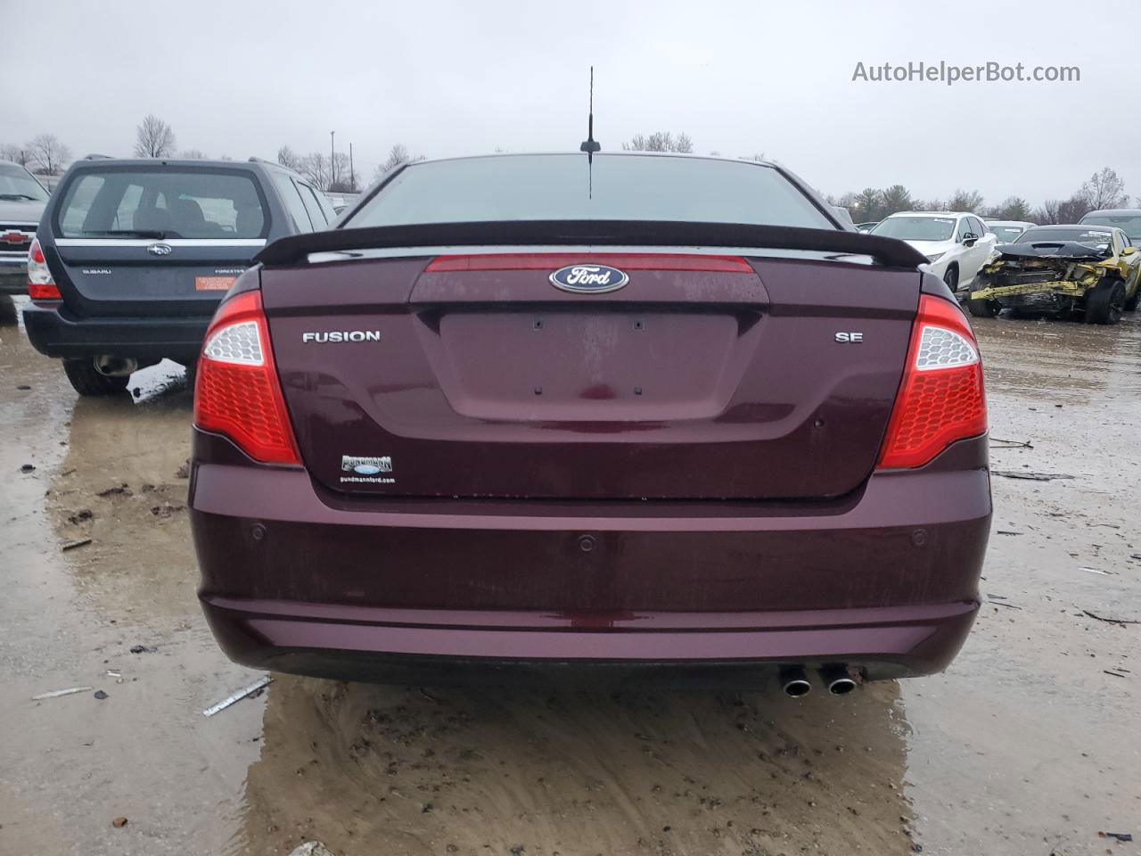 2012 Ford Fusion Se Purple vin: 3FAHP0HA2CR437388