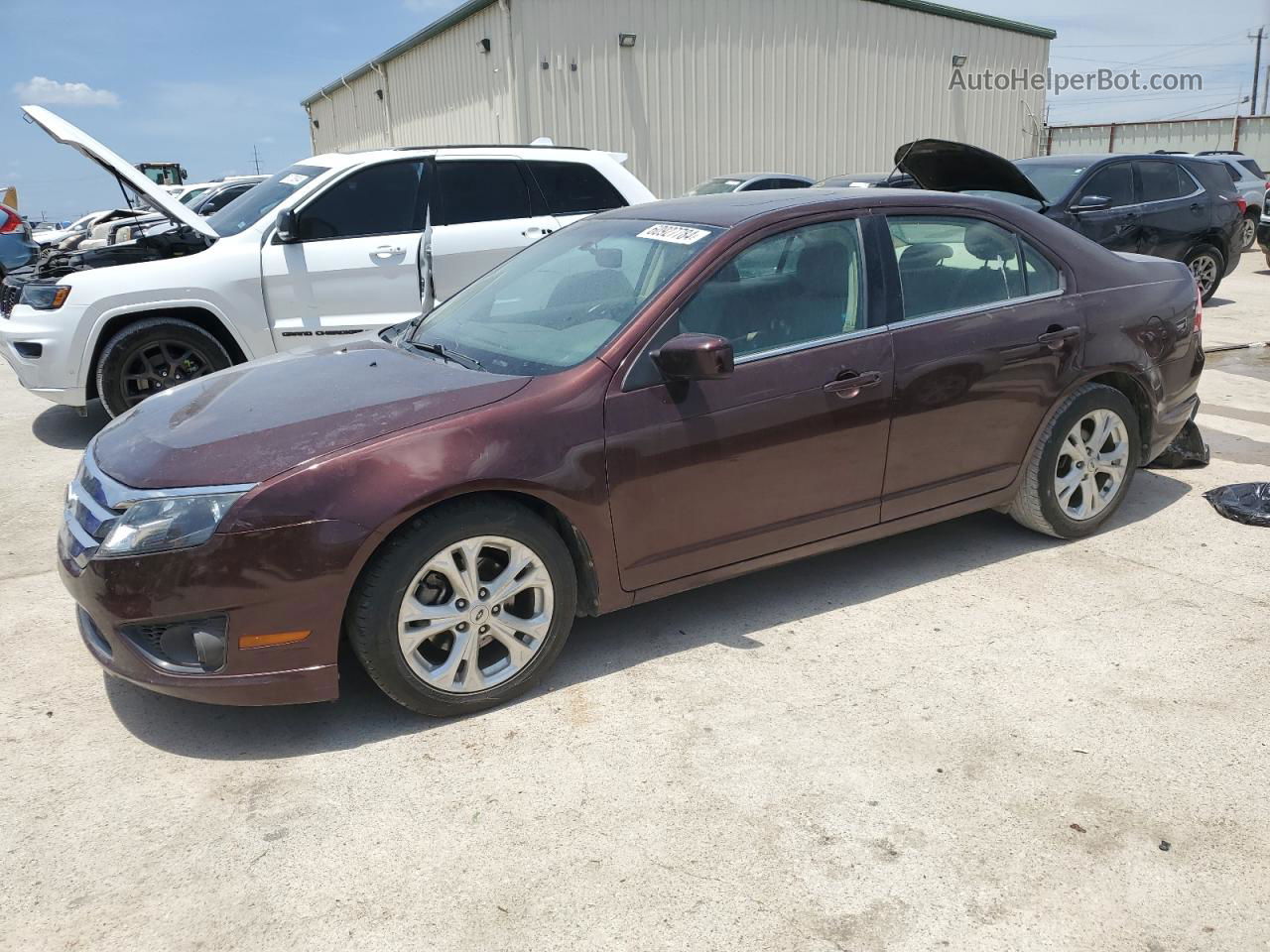 2012 Ford Fusion Se Burgundy vin: 3FAHP0HA3CR137228