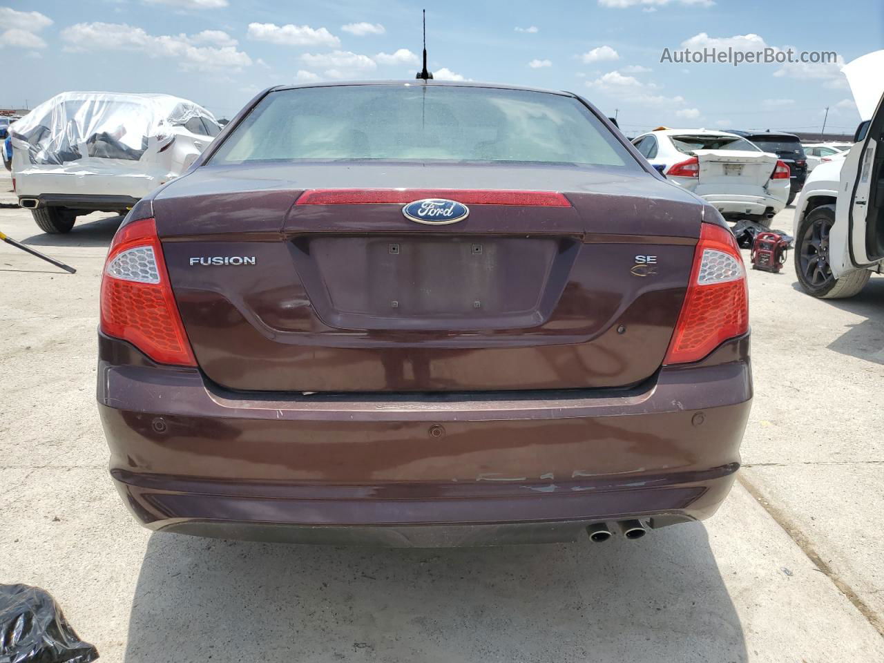 2012 Ford Fusion Se Burgundy vin: 3FAHP0HA3CR137228