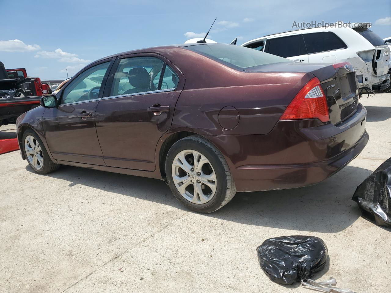 2012 Ford Fusion Se Burgundy vin: 3FAHP0HA3CR137228