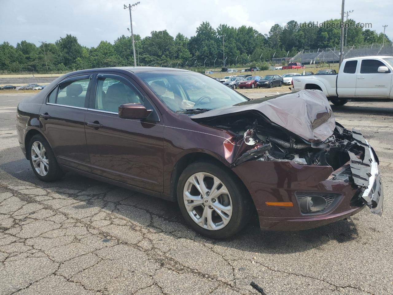 2012 Ford Fusion Se Maroon vin: 3FAHP0HA3CR216169