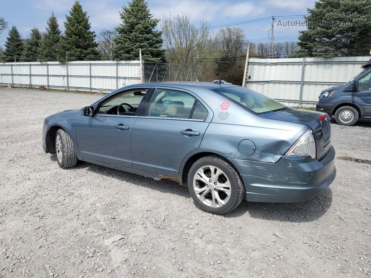 2012 Ford Fusion Se Teal vin: 3FAHP0HA3CR252931