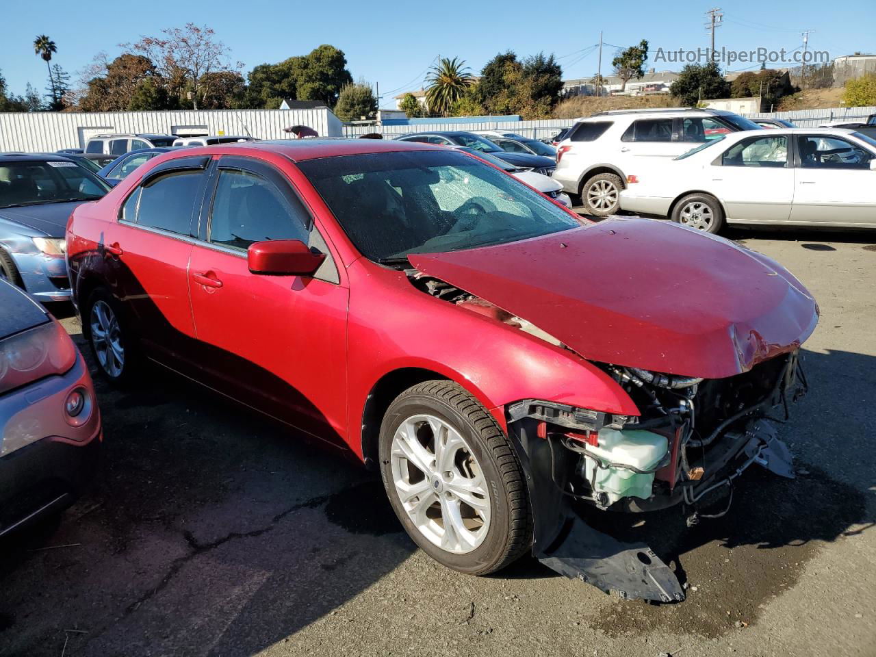 2012 Ford Fusion Se Red vin: 3FAHP0HA3CR270202