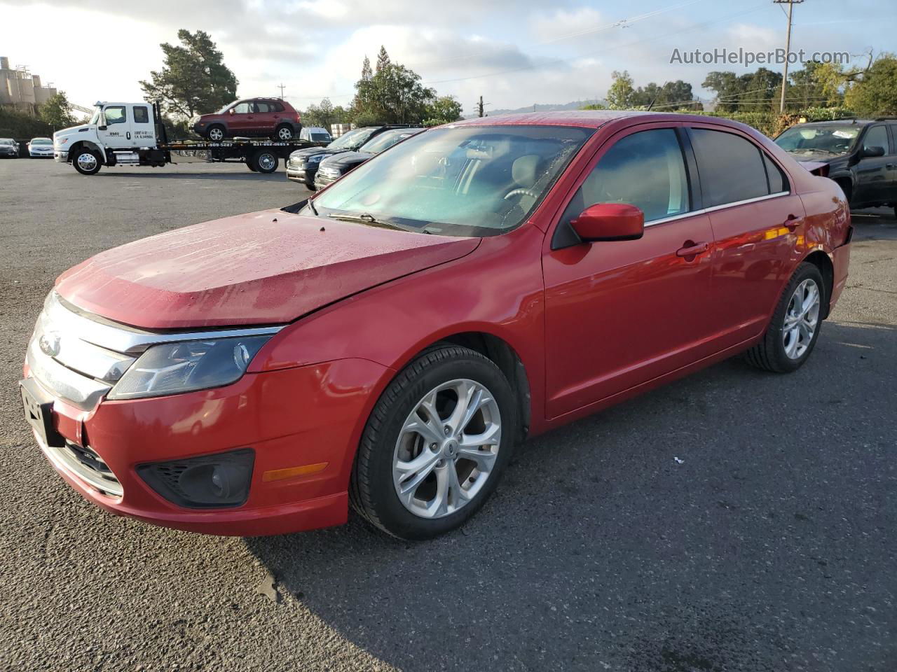 2012 Ford Fusion Se Red vin: 3FAHP0HA3CR401208