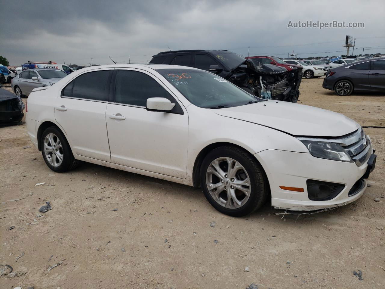 2012 Ford Fusion Se White vin: 3FAHP0HA3CR414556