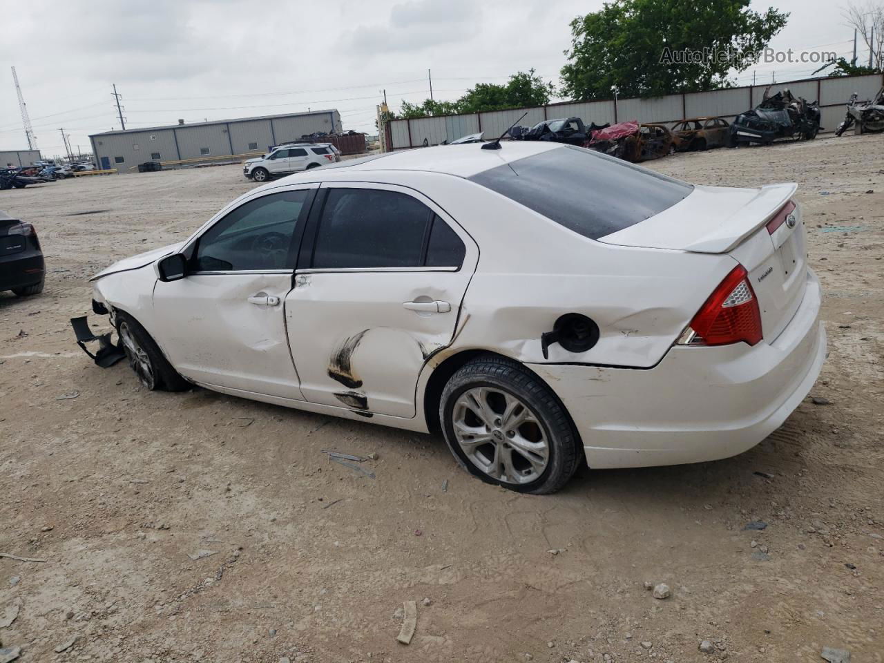 2012 Ford Fusion Se White vin: 3FAHP0HA3CR414556