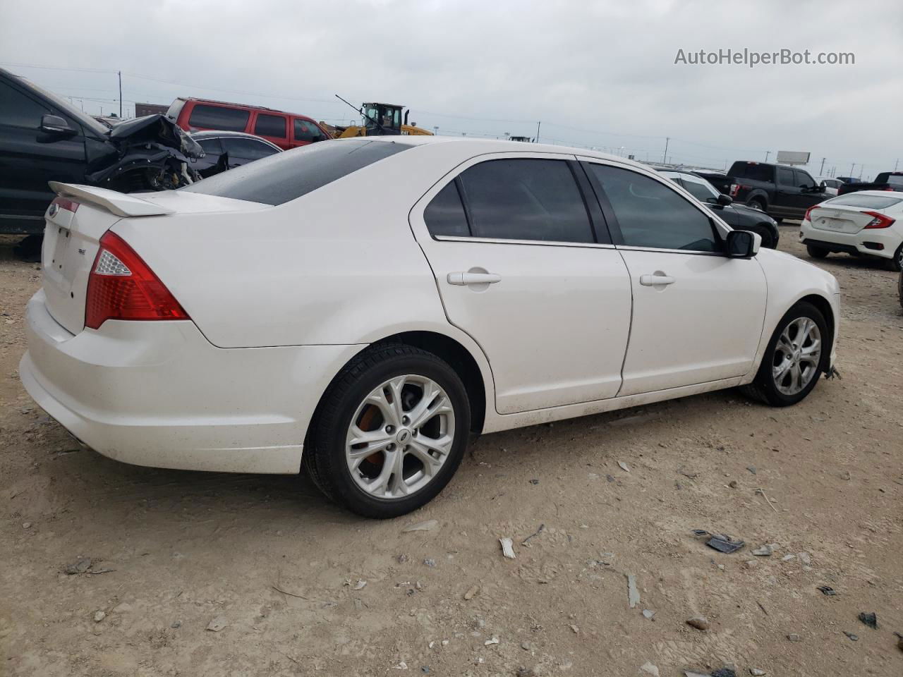 2012 Ford Fusion Se White vin: 3FAHP0HA3CR414556