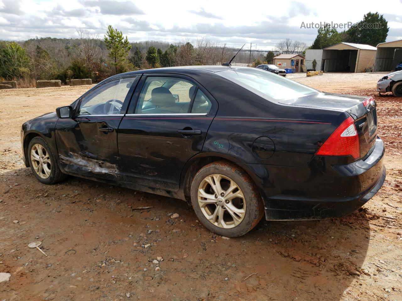 2012 Ford Fusion Se Black vin: 3FAHP0HA4CR164616