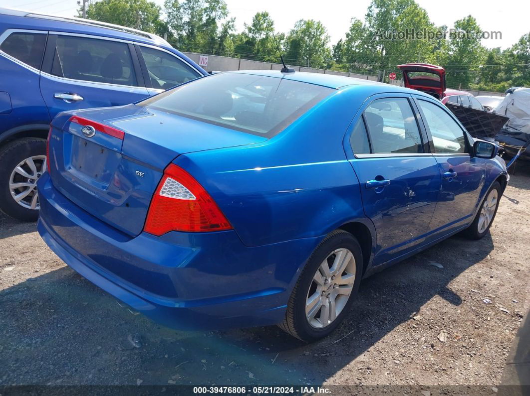 2012 Ford Fusion Se Blue vin: 3FAHP0HA4CR175292