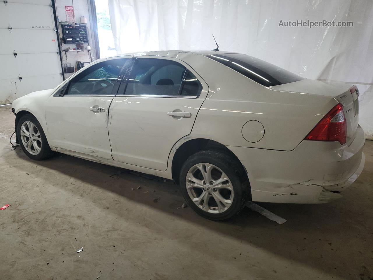 2012 Ford Fusion Se White vin: 3FAHP0HA4CR179097