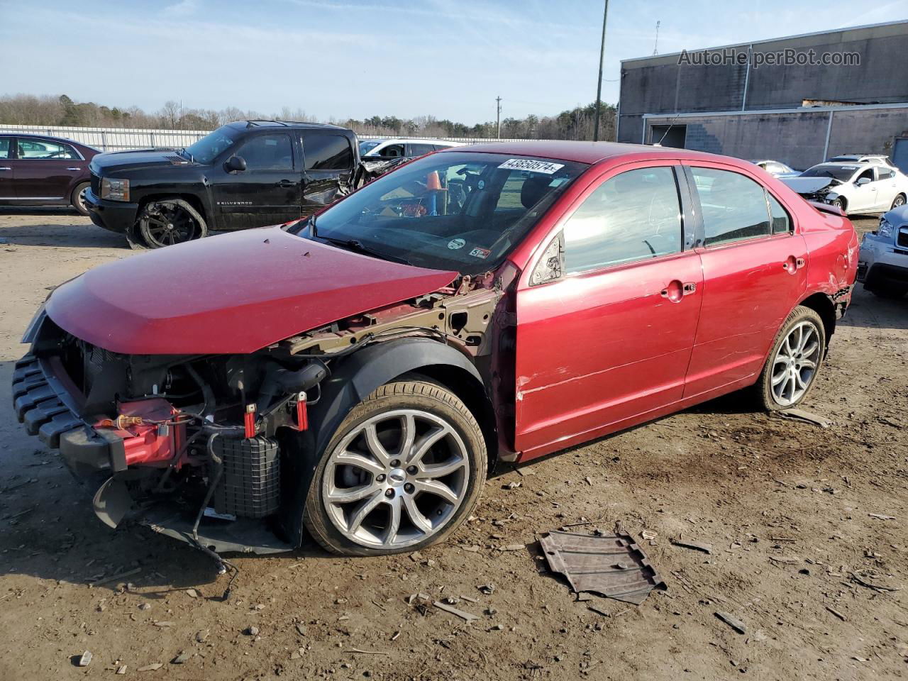 2012 Ford Fusion Se Red vin: 3FAHP0HA4CR240593