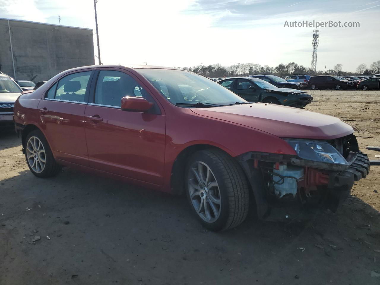 2012 Ford Fusion Se Red vin: 3FAHP0HA4CR240593