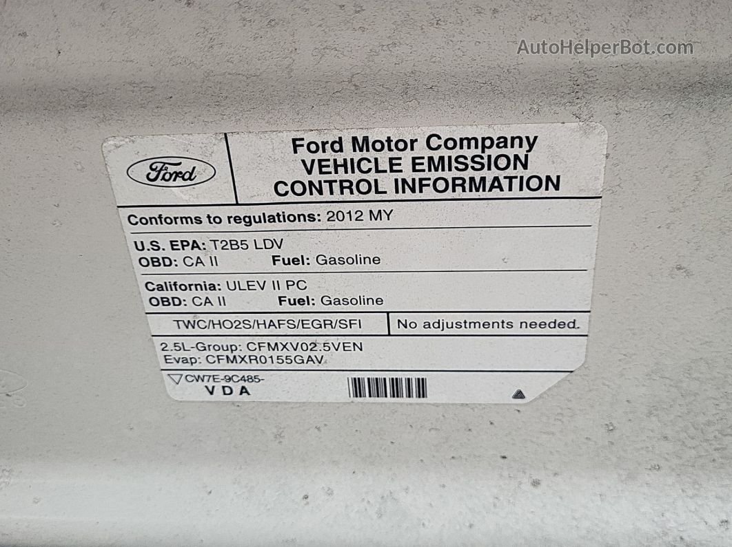 2012 Ford Fusion Se vin: 3FAHP0HA4CR250671