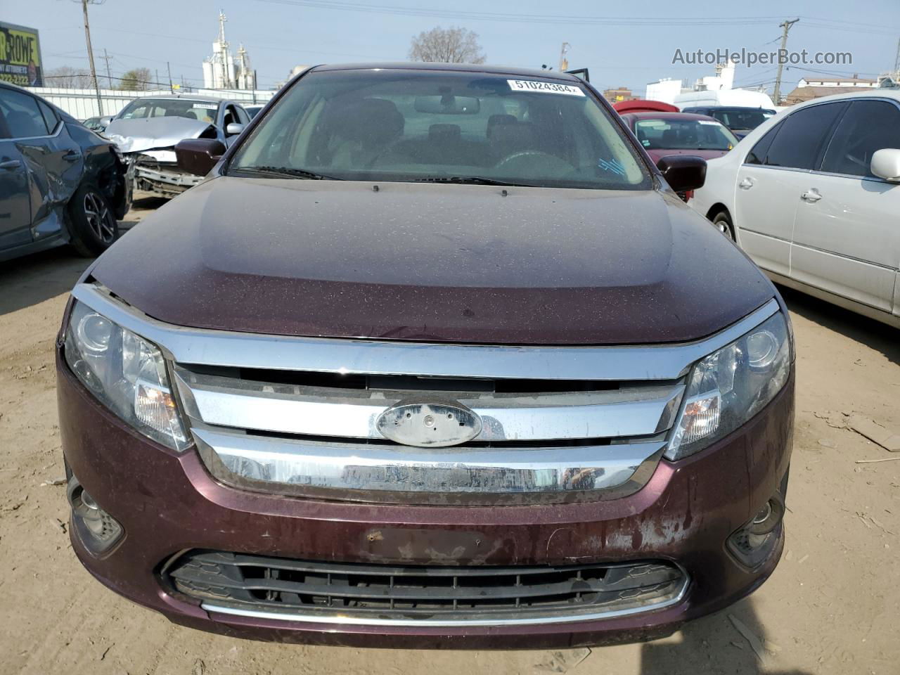 2012 Ford Fusion Se Burgundy vin: 3FAHP0HA4CR325627