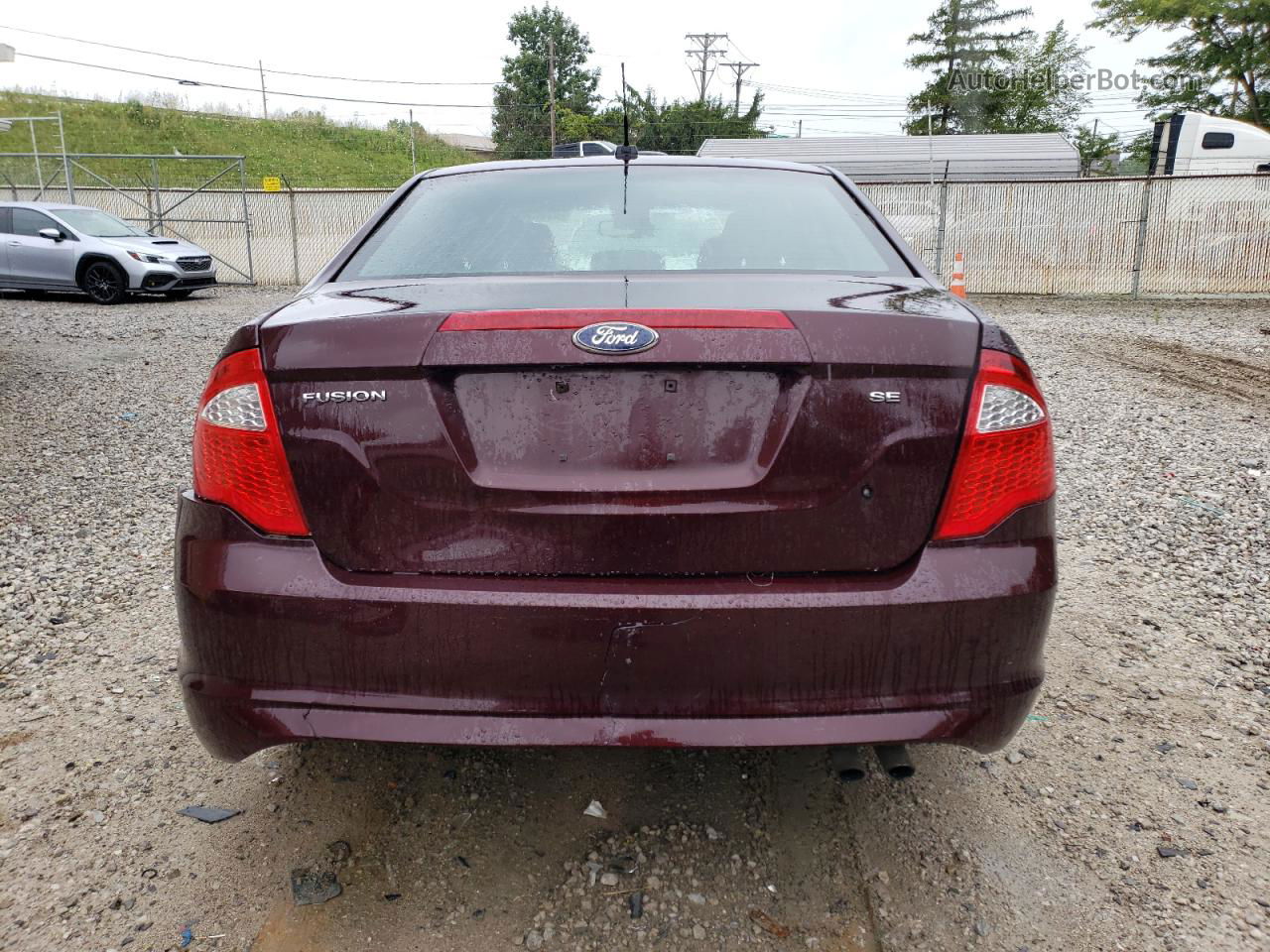 2012 Ford Fusion Se Burgundy vin: 3FAHP0HA4CR353668