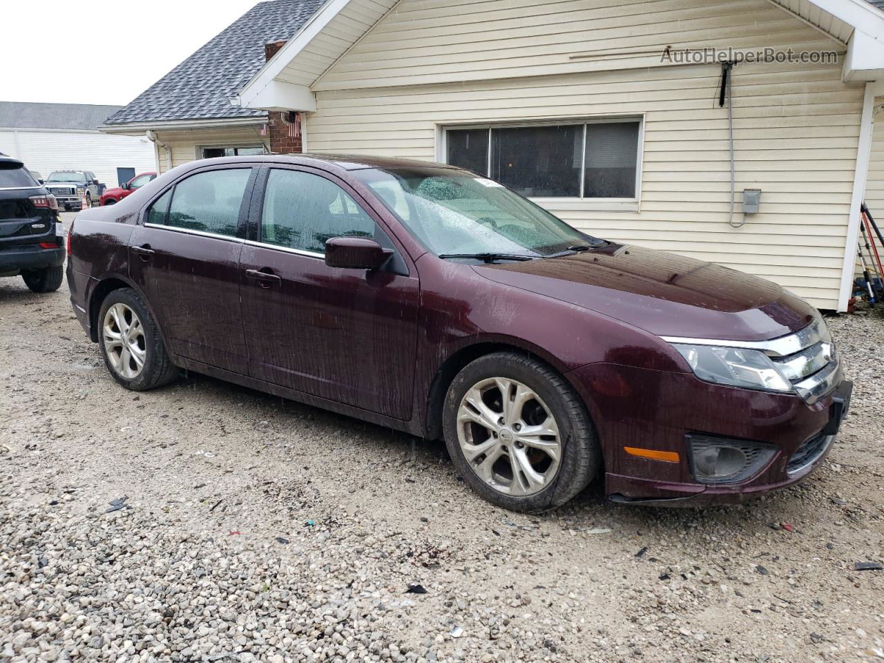 2012 Ford Fusion Se Бордовый vin: 3FAHP0HA4CR353668