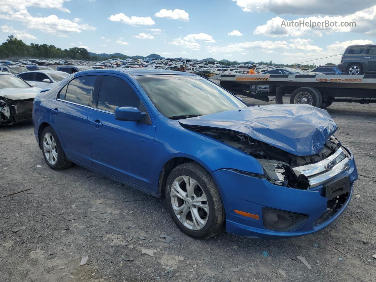 2012 Ford Fusion Se Blue vin: 3FAHP0HA5CR102349