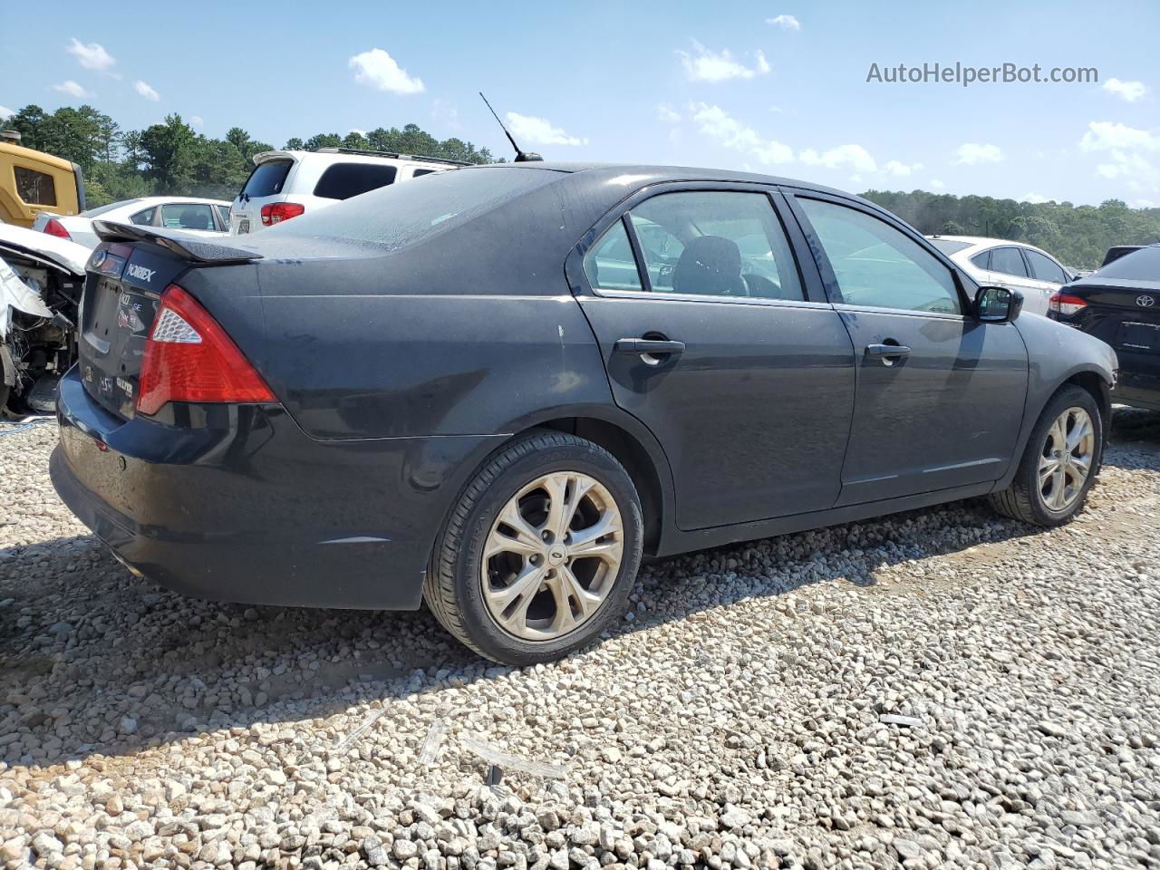 2012 Ford Fusion Se Black vin: 3FAHP0HA5CR121435