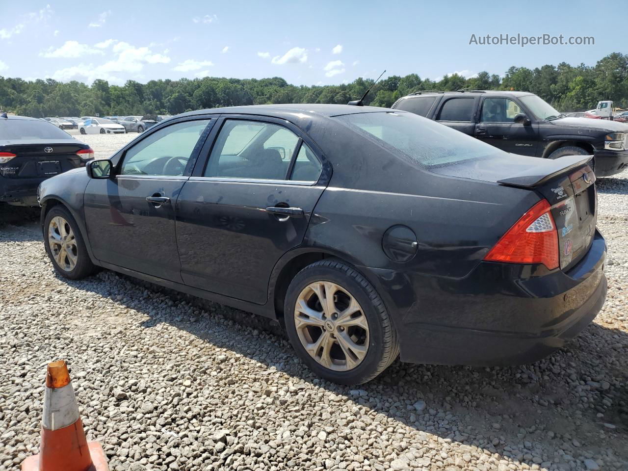 2012 Ford Fusion Se Black vin: 3FAHP0HA5CR121435