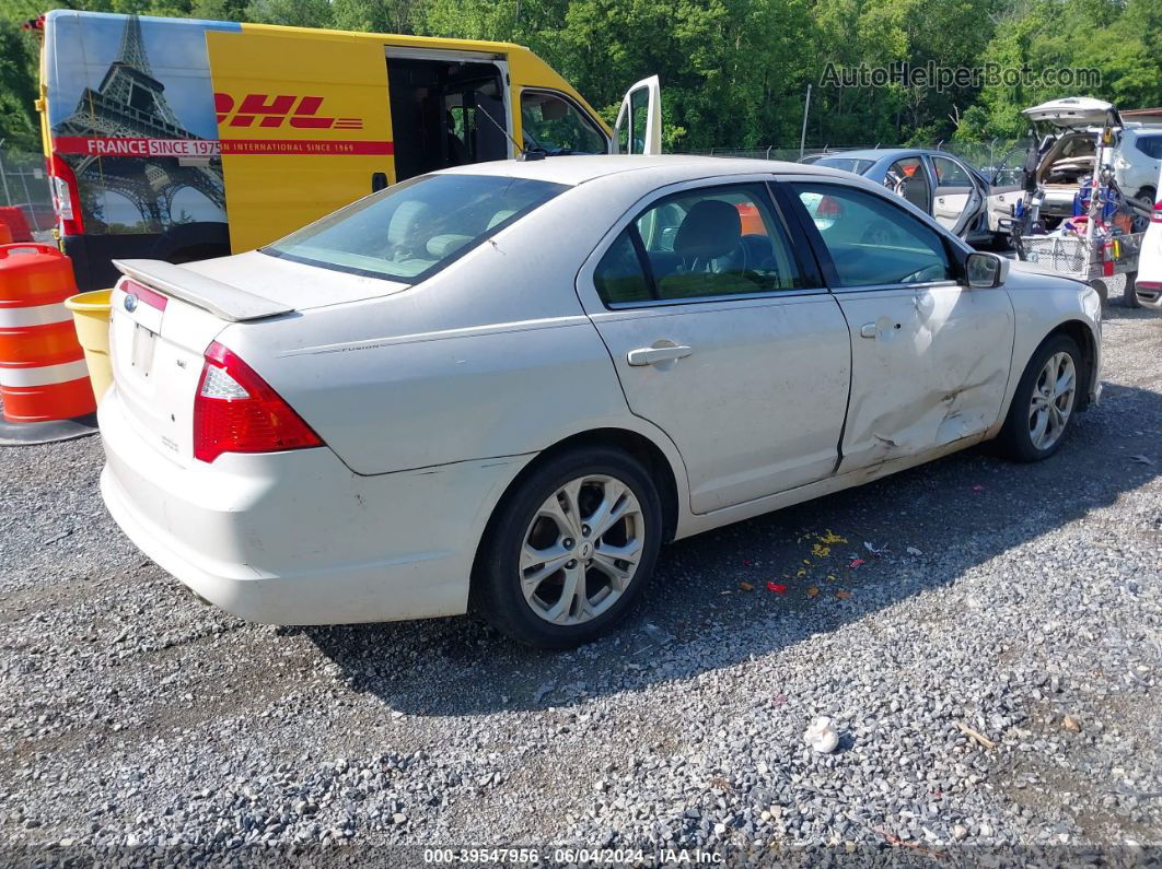 2012 Ford Fusion Se White vin: 3FAHP0HA5CR179545