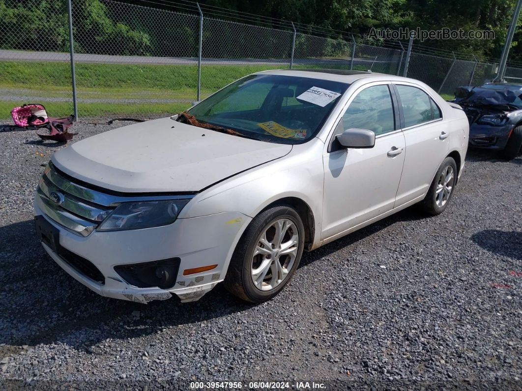 2012 Ford Fusion Se White vin: 3FAHP0HA5CR179545