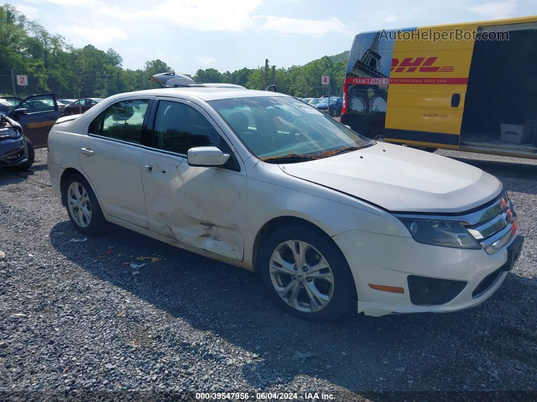 2012 Ford Fusion Se White vin: 3FAHP0HA5CR179545