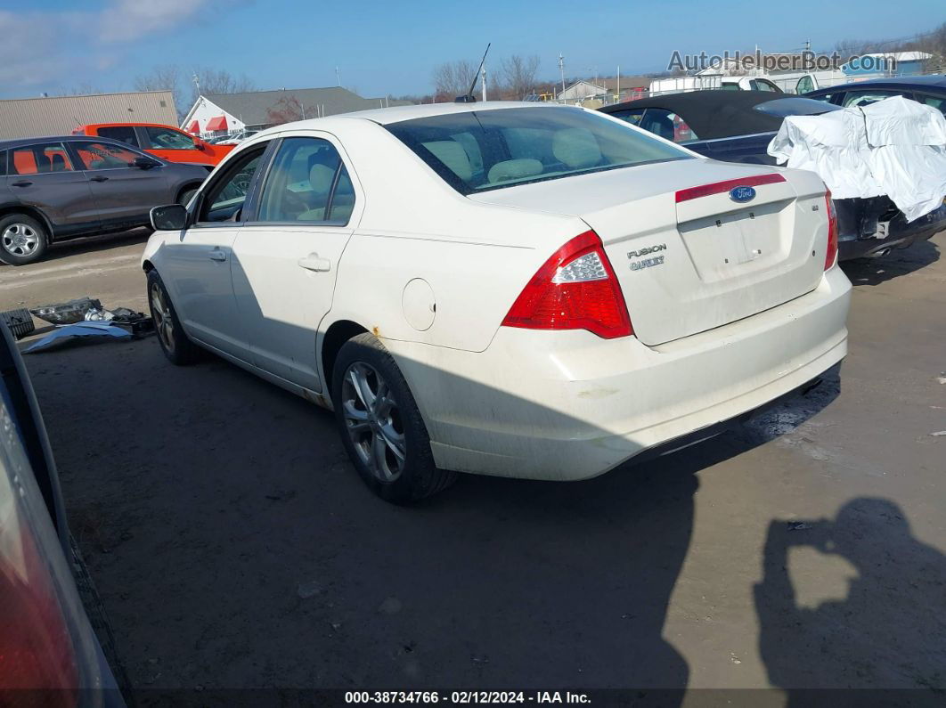 2012 Ford Fusion Se Белый vin: 3FAHP0HA5CR188620