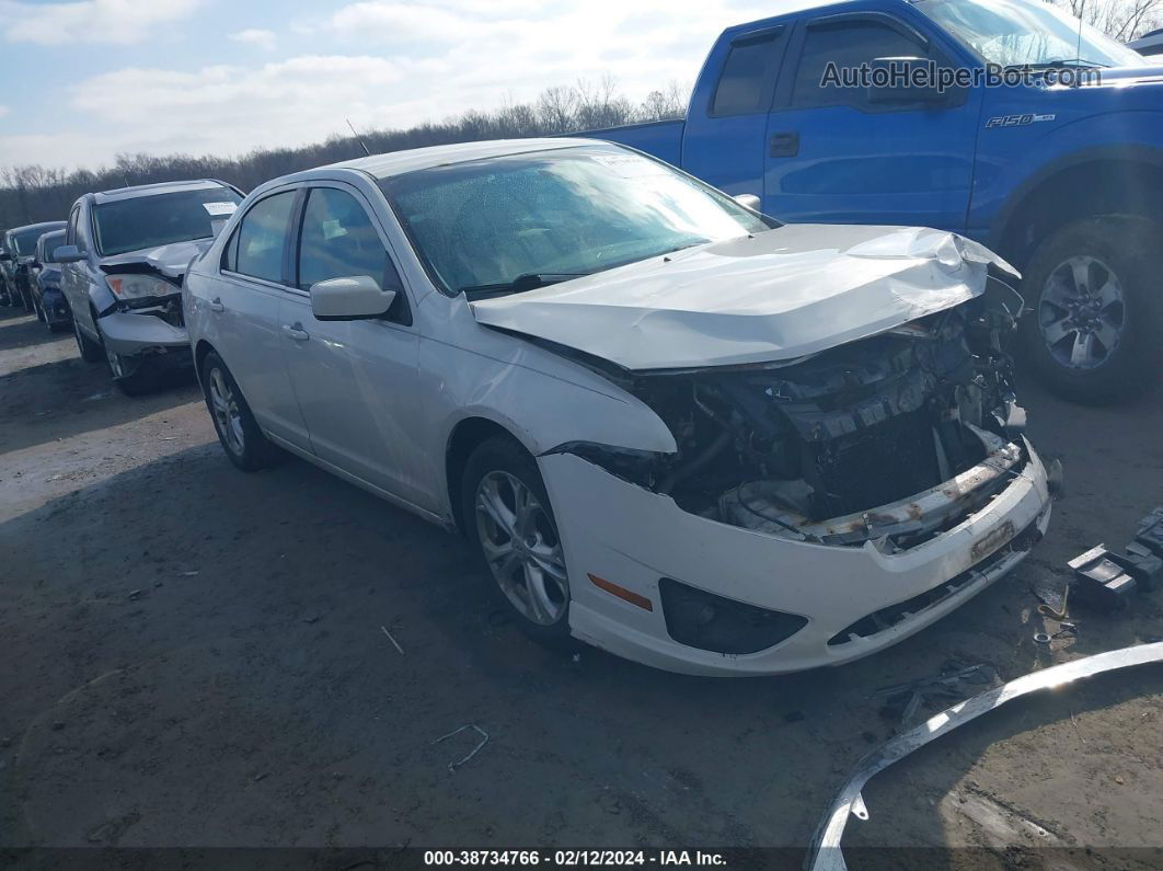 2012 Ford Fusion Se White vin: 3FAHP0HA5CR188620