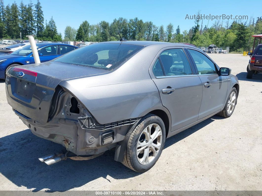 2012 Ford Fusion Se Gray vin: 3FAHP0HA5CR248220