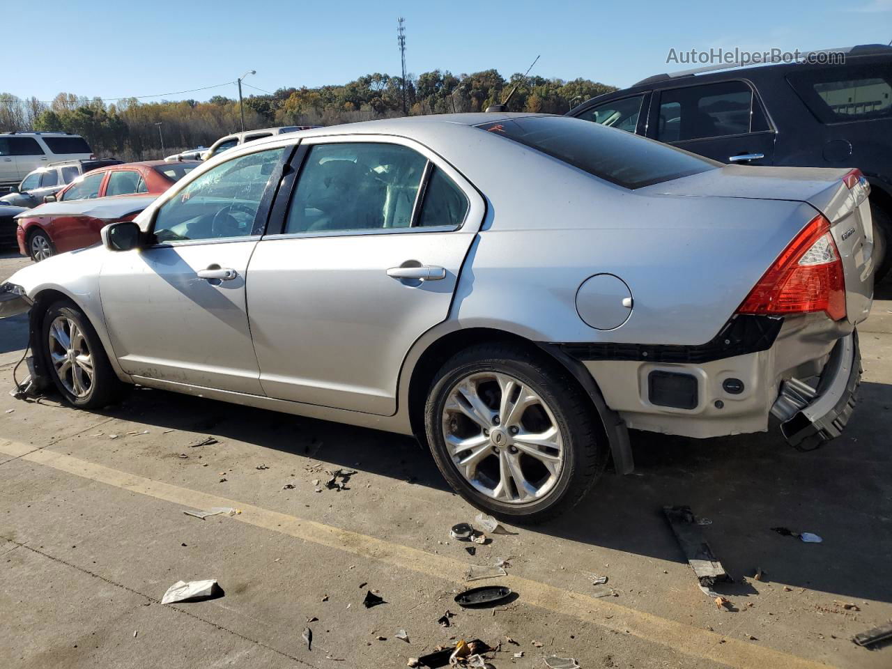 2012 Ford Fusion Se Silver vin: 3FAHP0HA5CR340430