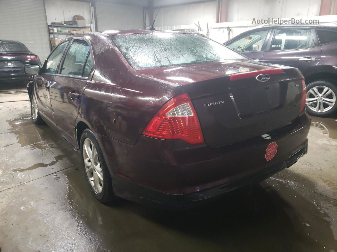 2012 Ford Fusion Se Burgundy vin: 3FAHP0HA5CR361102