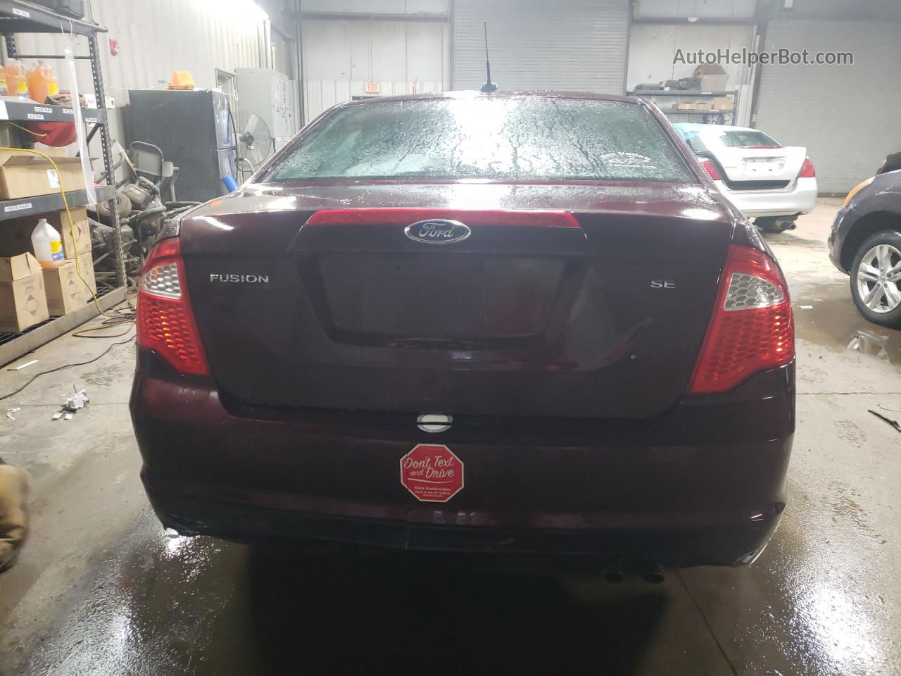 2012 Ford Fusion Se Burgundy vin: 3FAHP0HA5CR361102