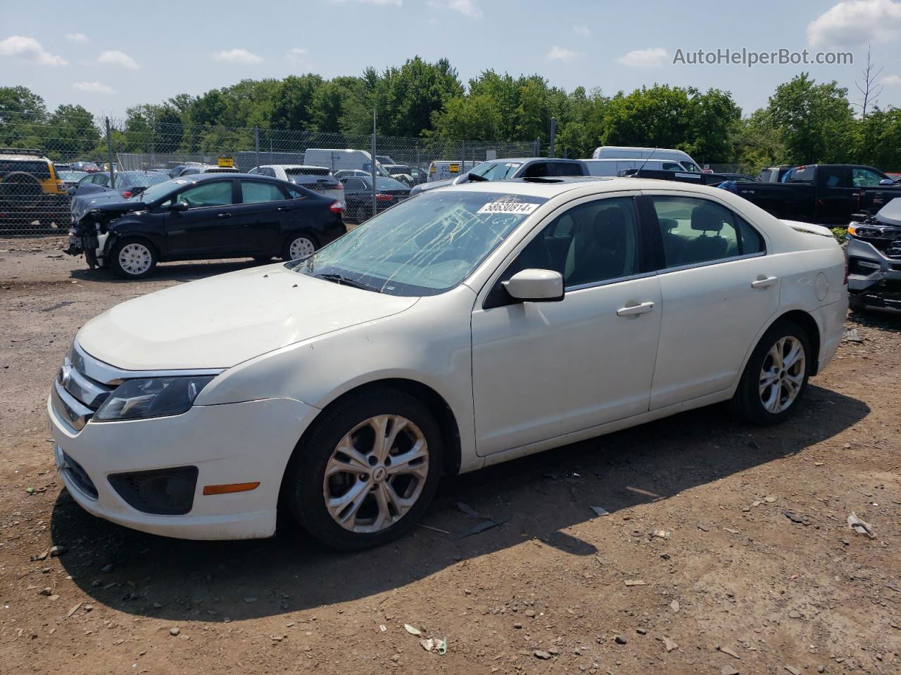 2012 Ford Fusion Se White vin: 3FAHP0HA5CR424960