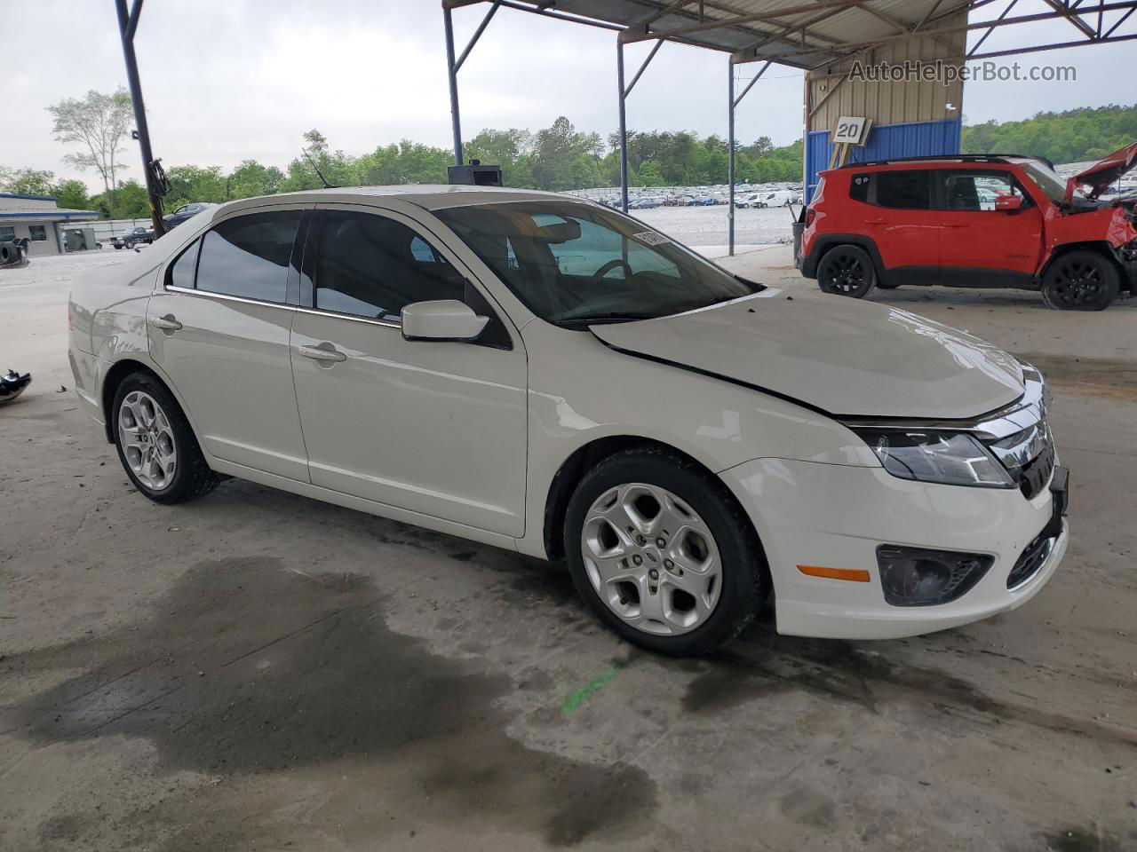 2010 Ford Fusion Se White vin: 3FAHP0HA6AR370453