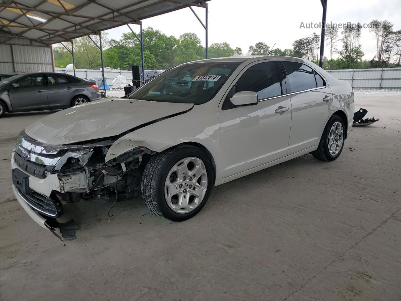 2010 Ford Fusion Se White vin: 3FAHP0HA6AR370453